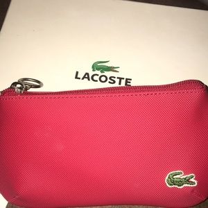 Lacoste red clutch bag/wristlet